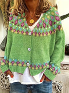 Angela | Elegant Isle Knit Cardigan