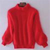 Amanda | Elegant Fuzzy Mock-Neck Sweater - Picela