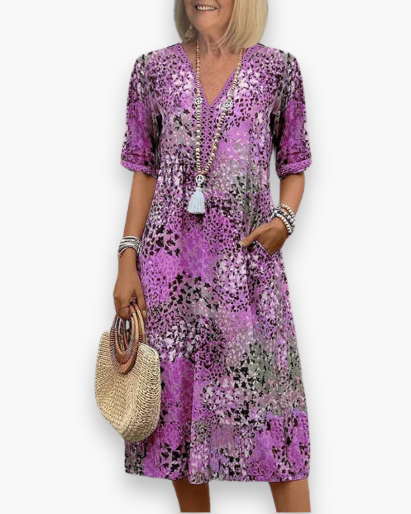 Amanda | Feminine Crochet Midi Dress - Picela