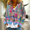 Amanda | Stylish Floral Knit Cardigan - Picela