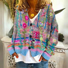 Amanda | Stylish Floral Knit Cardigan - Picela