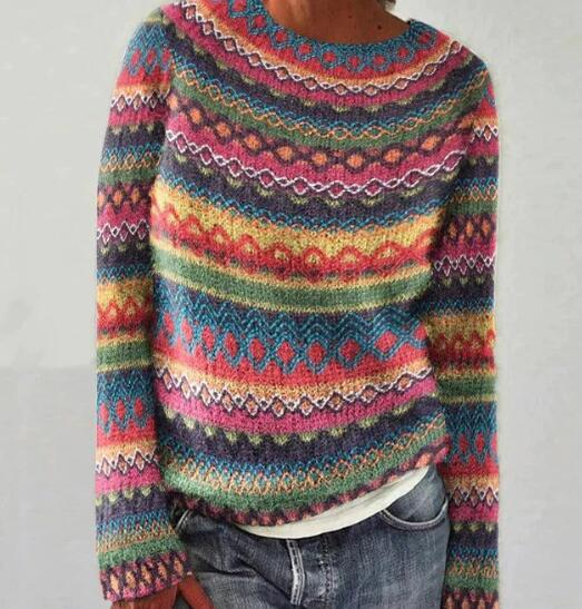Amanda | Vintage Fair Isle Sweater - Picela