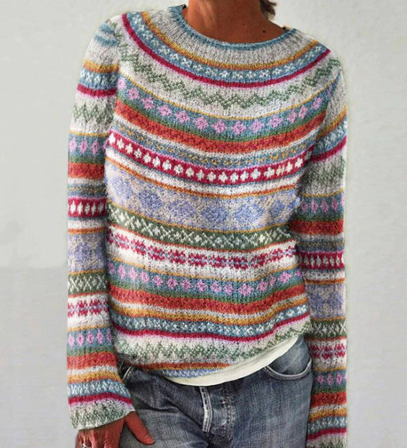 Amanda | Vintage Fair Isle Sweater - Picela
