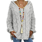 Amber | Cozy Cable Knit Hoodie - Picela
