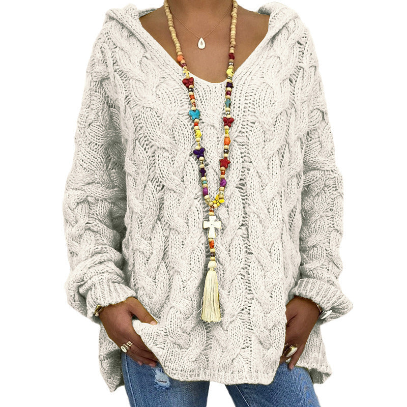 Amber | Cozy Cable Knit Hoodie - Picela