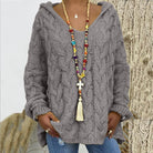 Amber | Cozy Cable Knit Hoodie - Picela