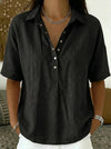 Amber | Effortless Linen Button-Down Blouse - Picela
