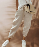 Amber | Effortless Linen Cropped Pants - Picela