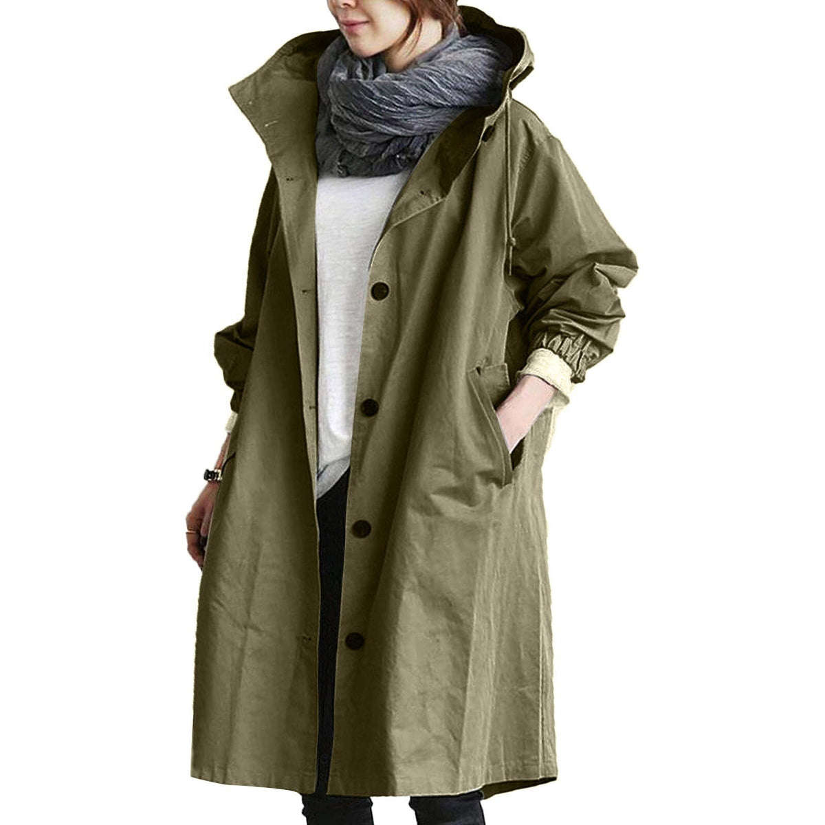 Amber | Elegant Hooded Longline Coat - Picela