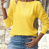 Amber | Elegant Openwork Sleeve Sweater - Picela