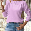 Amber | Elegant Openwork Sleeve Sweater - Picela