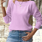 Amber | Elegant Openwork Sleeve Sweater - Picela