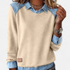 Amber | Stylish Denim Colorblock Sweater - Picela