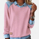 Amber | Stylish Denim Colorblock Sweater - Picela