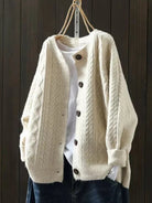 Angela | Cozy Cable-Knit Chunky Cardigan - Picela