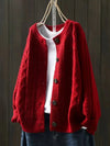 Angela | Cozy Cable-Knit Chunky Cardigan - Picela