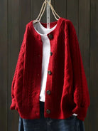 Angela | Cozy Cable-Knit Chunky Cardigan - Picela