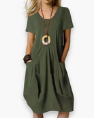 Angela | Effortless Pocket Midi Dress - Picela