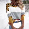Angela | Elegant Leopard Colorblock Sweater - Picela
