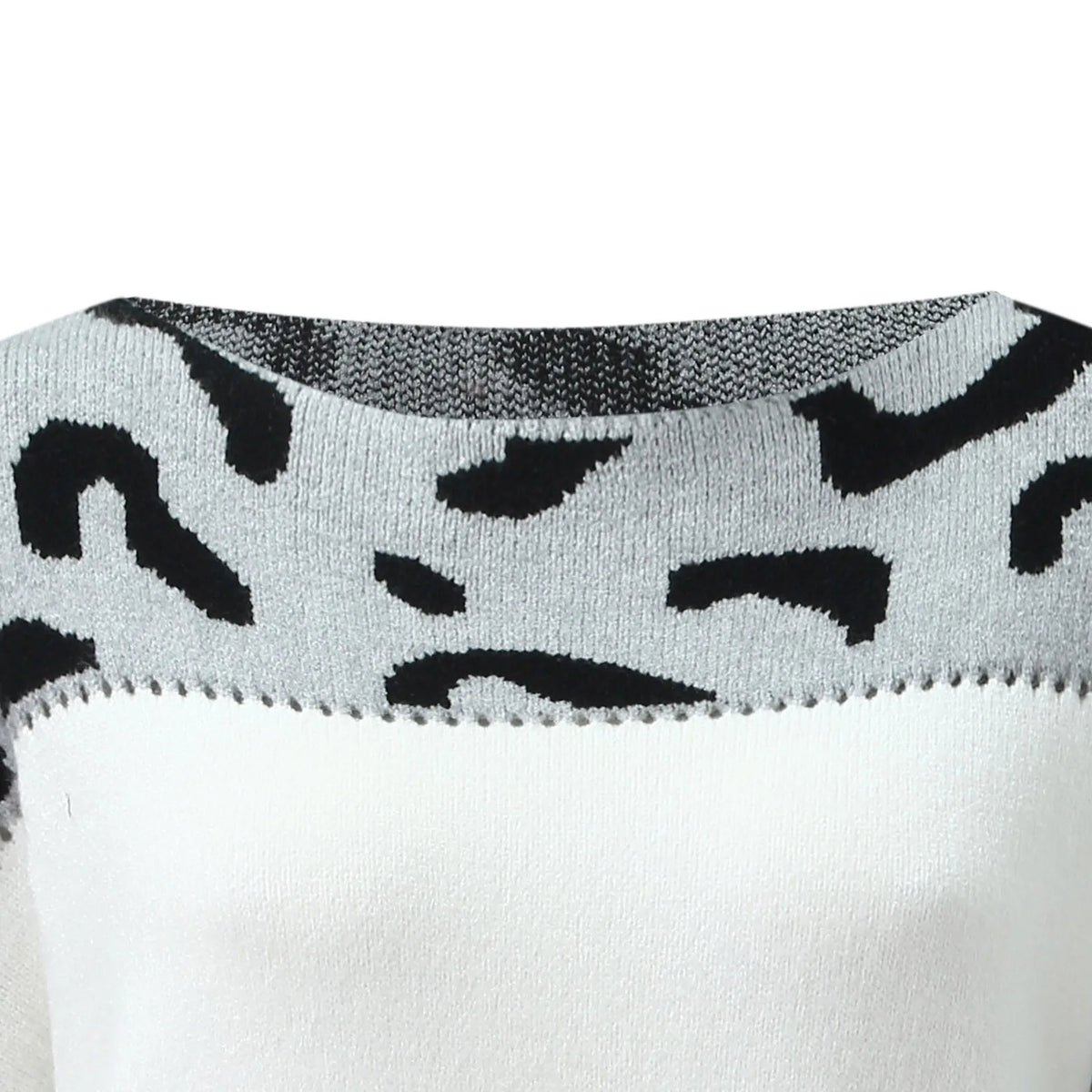 Angela | Elegant Leopard Colorblock Sweater - Picela