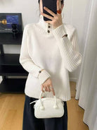 Angela | Elegant Ribbed Turtleneck Sweater - Picela