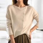 Ashley | Elegant Asymmetric Button-Down Cardigan - Picela