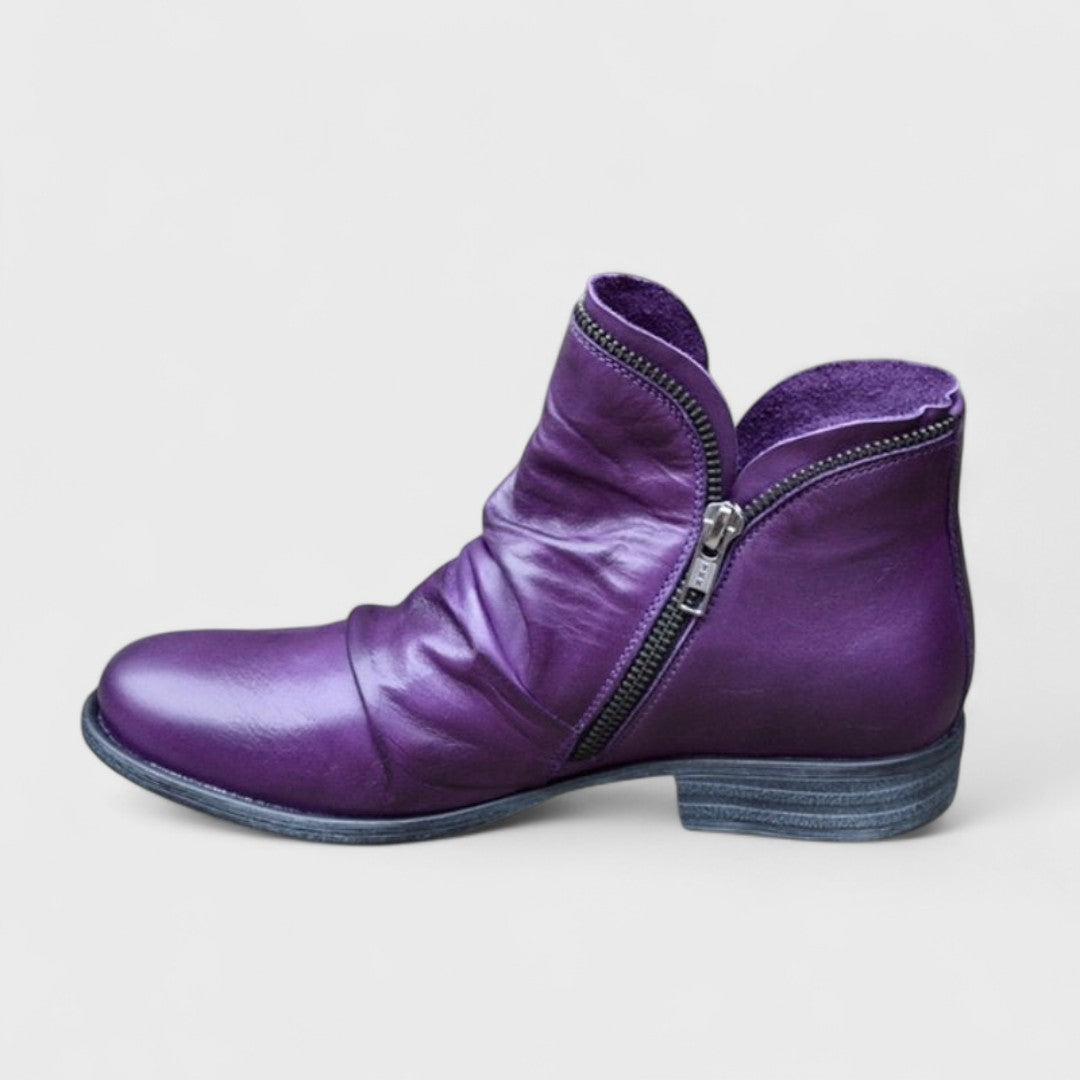 Ashley | Elegant Slouchy Leather Boots - Picela