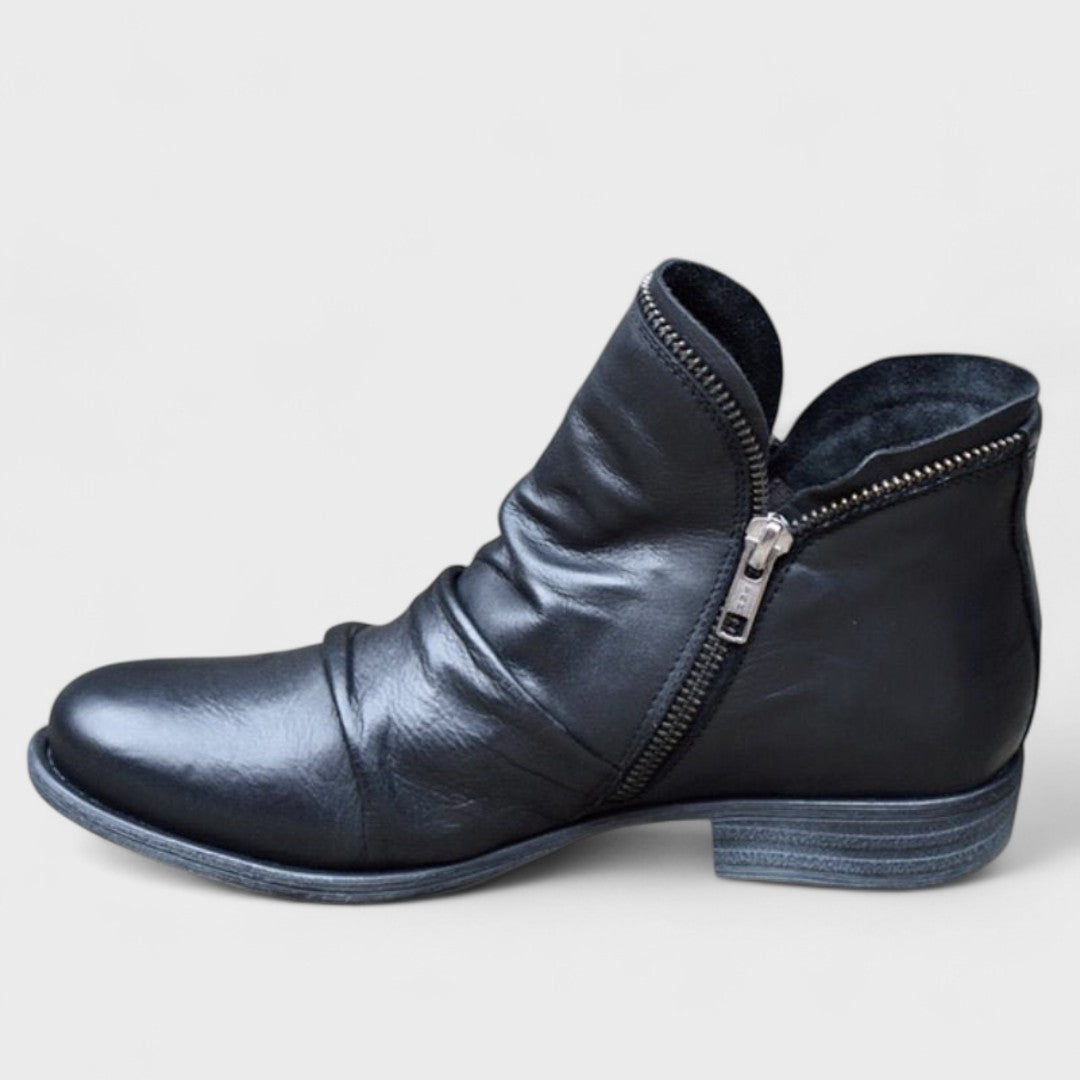 Ashley | Elegant Slouchy Leather Boots - Picela