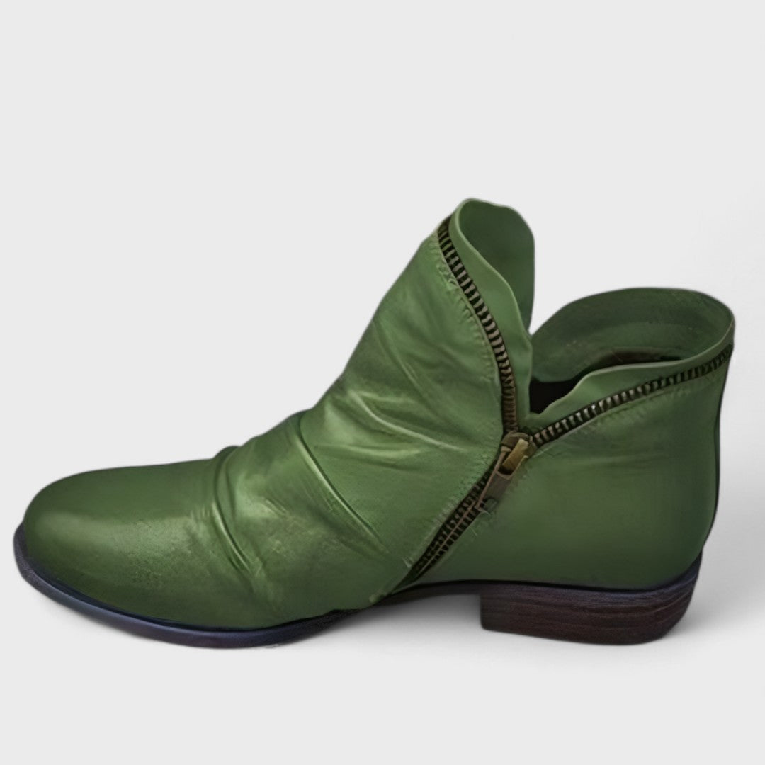 Ashley | Elegant Slouchy Leather Boots - Picela