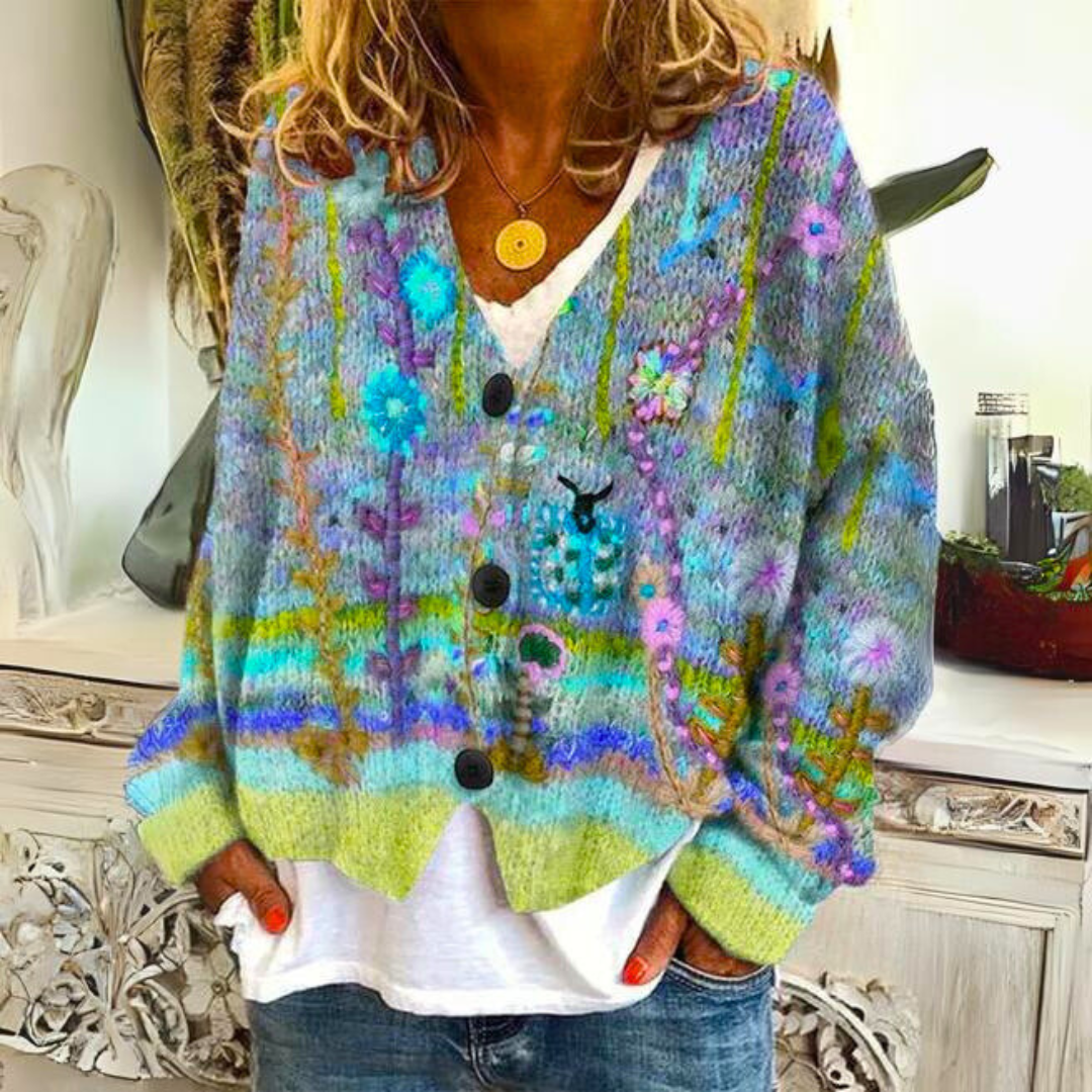 Ashley | Vintage Floral Cardigan - Picela