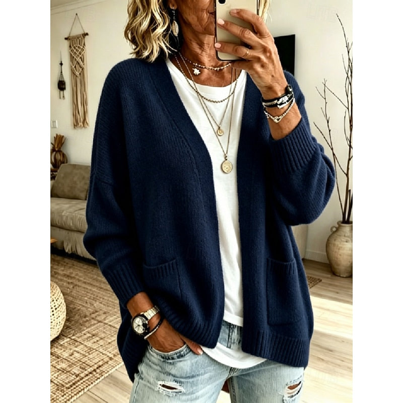 Heather | Elegant Pocket Knit Cardigan
