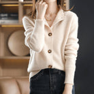 Brittany | Elegant Button-Front Cashmere Cardigan - Picela
