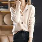 Brittany | Elegant Cashmere Button-Front Cardigan - Picela