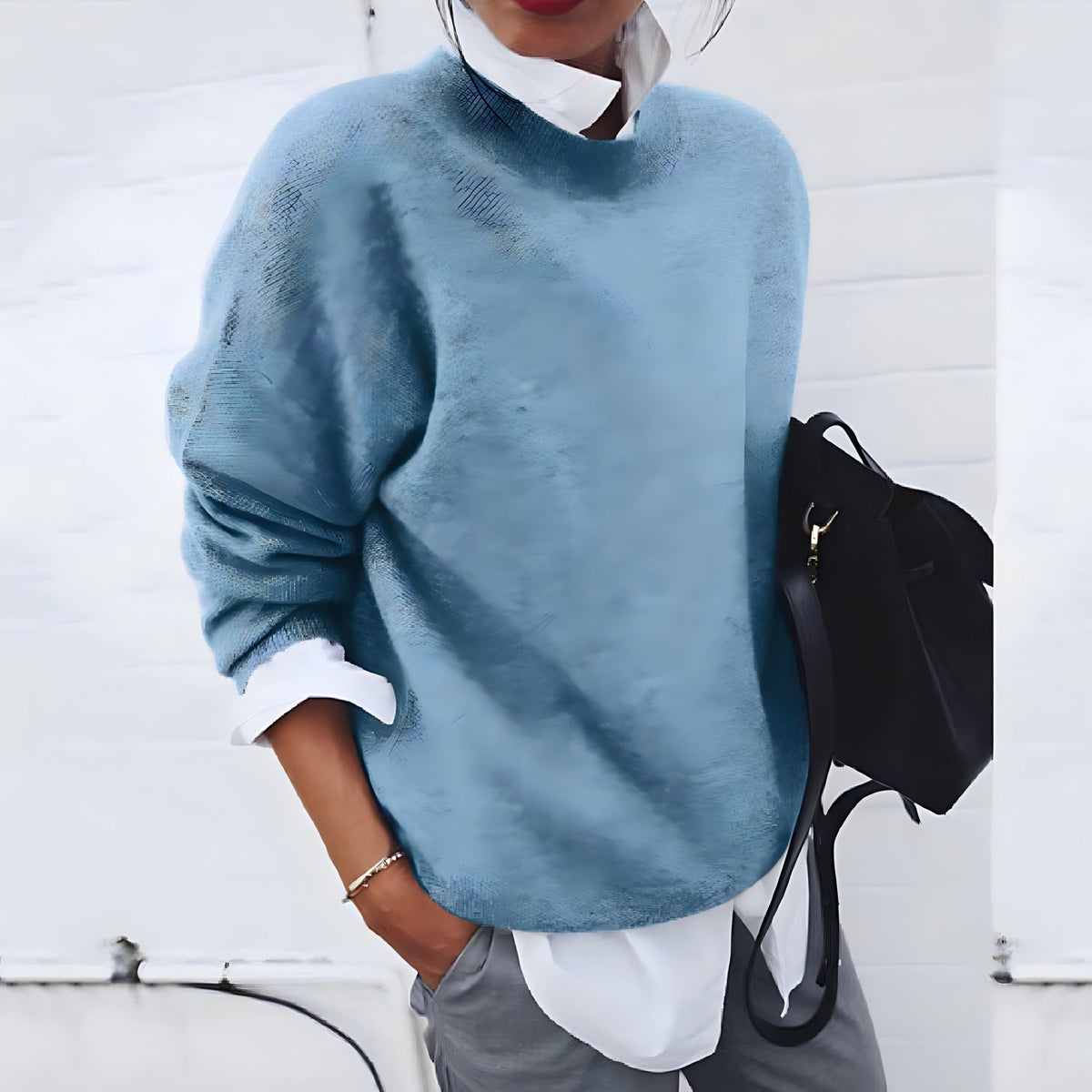 Brittany | Elegant Crewneck Oversized Sweater - Picela