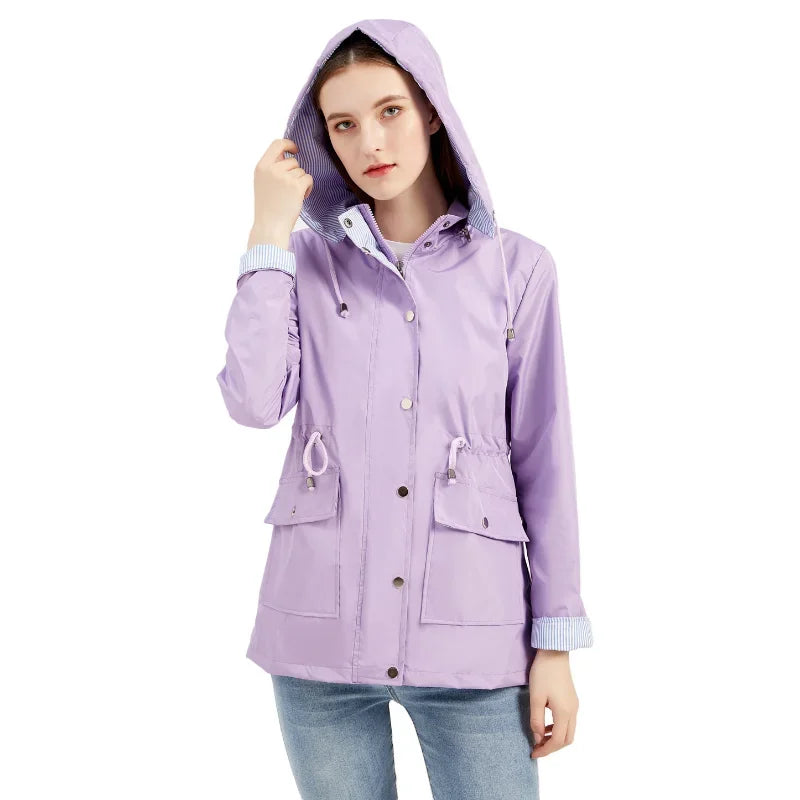 Brittany | Elegant Hooded Lightweight Jacket - Picela