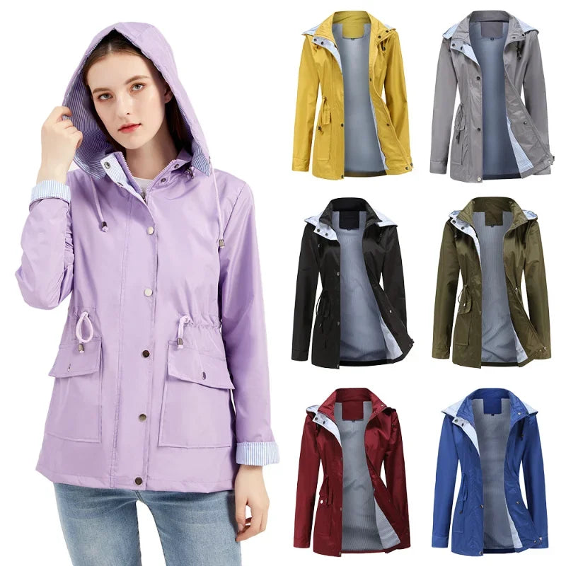 Brittany | Elegant Hooded Lightweight Jacket - Picela