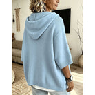 Brooklyn | Elegant Hooded Button Sweater - Picela