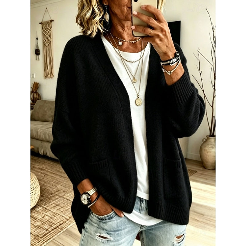 Heather | Elegant Pocket Knit Cardigan
