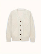 Amber | Elegant Cable-Knit Button Cardigan