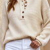 Cecilia | Elegant Button Ribbed Sweater - Picela