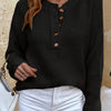 Cecilia | Elegant Button Ribbed Sweater - Picela