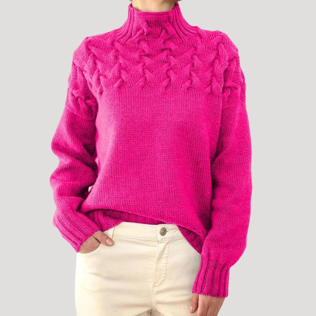 Christina | Cozy Cable-Knit Turtleneck Sweater - Picela