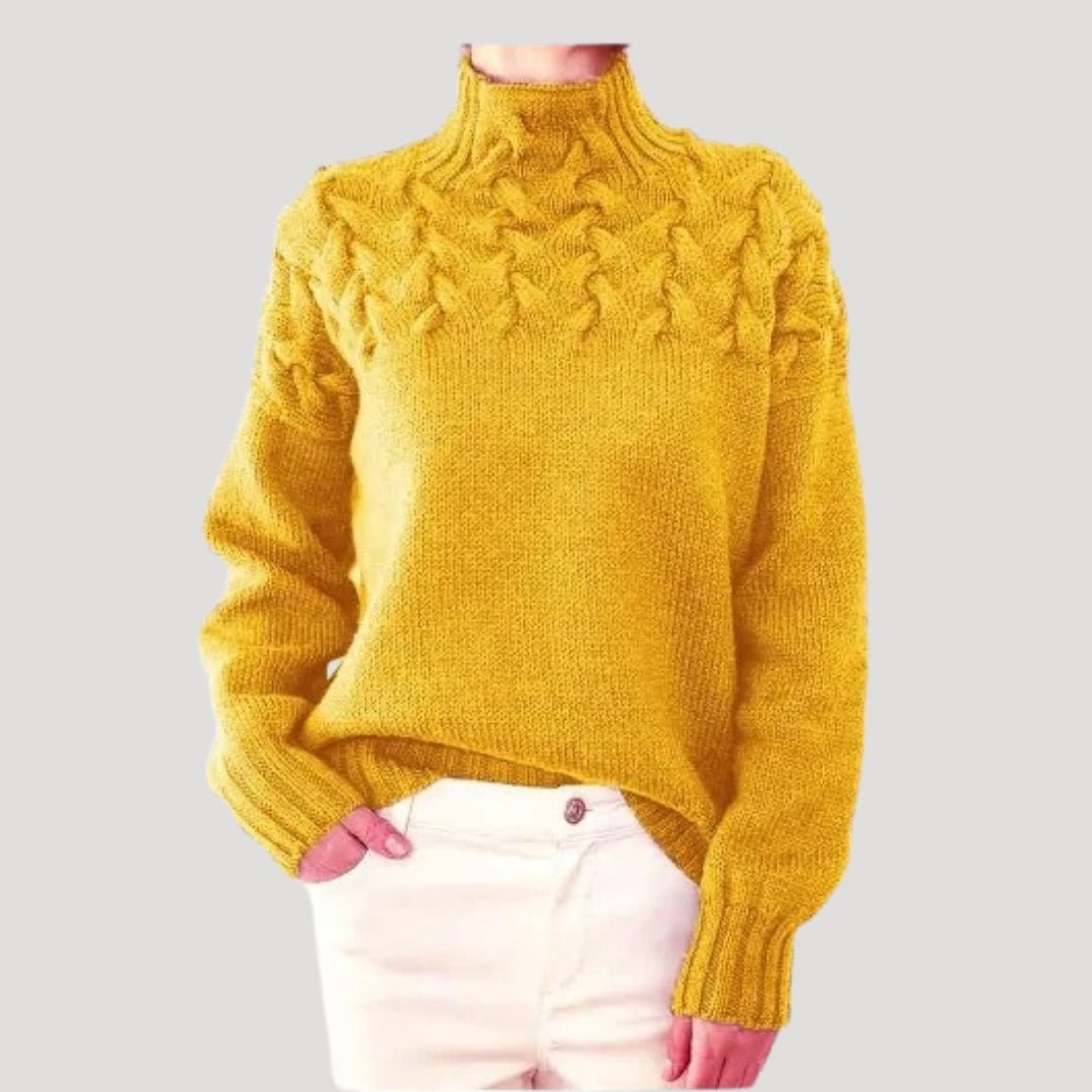 Christina | Cozy Cable-Knit Turtleneck Sweater - Picela