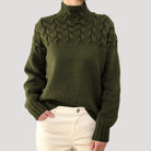 Christina | Cozy Cable-Knit Turtleneck Sweater - Picela