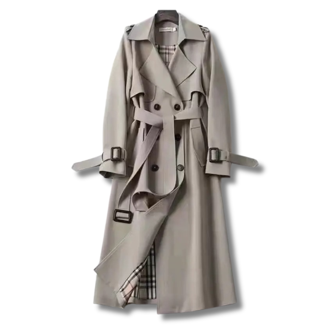 Christina | Elegant Belted Trench Coat - Picela