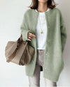 Christine | Cozy Longline Snap-Button Cardigan - Picela