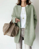 Christine | Cozy Longline Snap-Button Cardigan - Picela