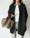 Christine | Cozy Longline Snap-Button Cardigan - Picela