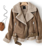 Christine | Cozy Shearling Aviator Jacket - Picela