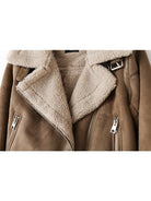 Christine | Cozy Shearling Aviator Jacket - Picela